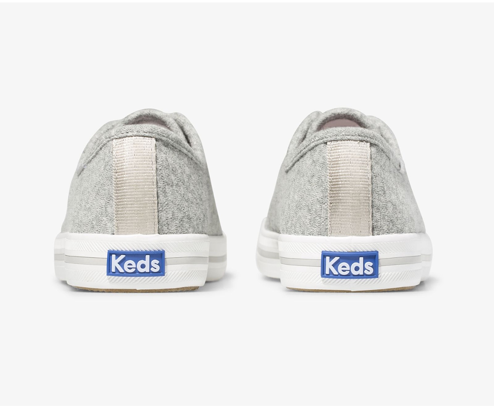 Πανινα Παπουτσια Γυναικεια - Keds Kickstart Triangle Jersey - Γκρι - PSIHW4789